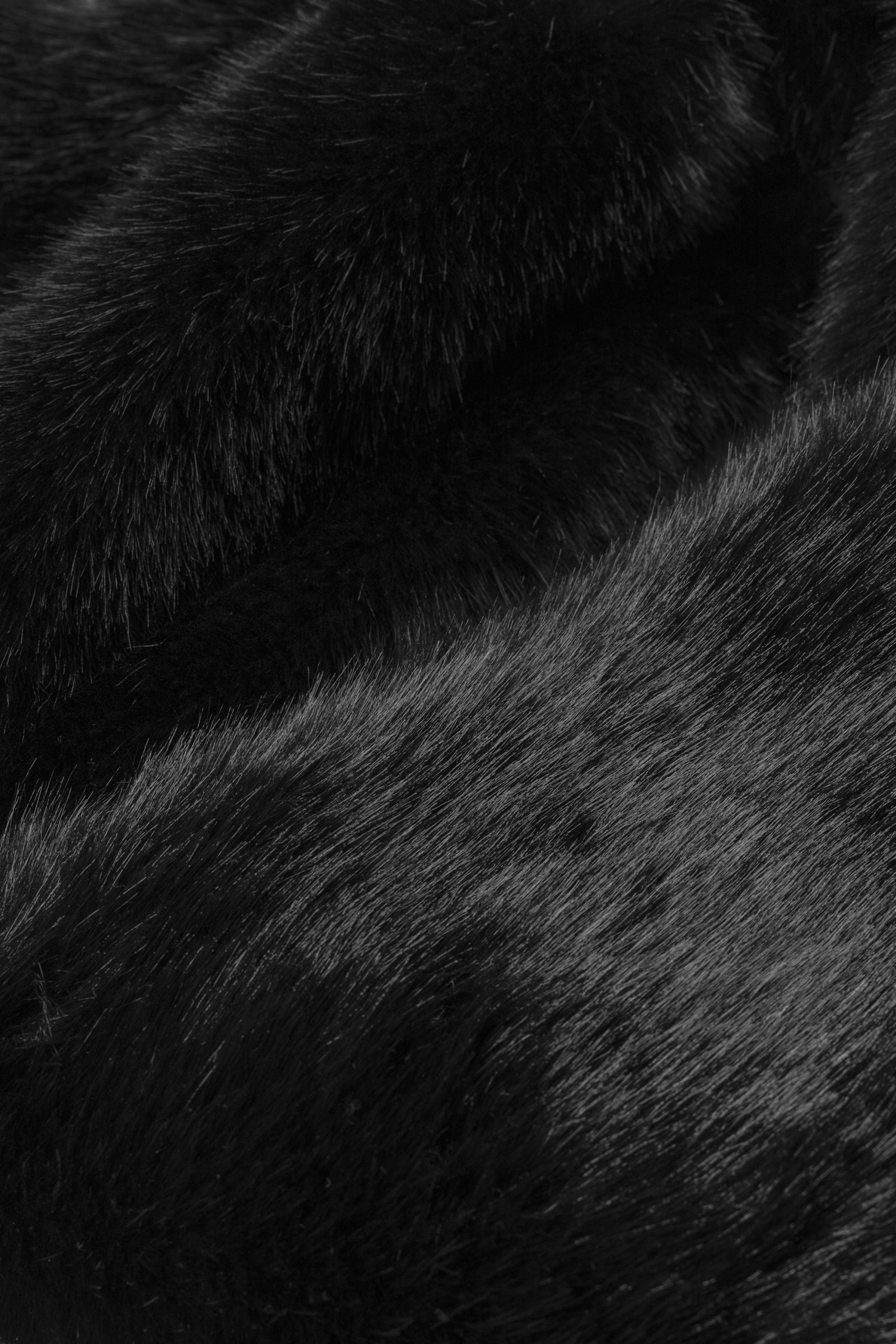 Faux Fur Cropped Bolero in Black - Image 3