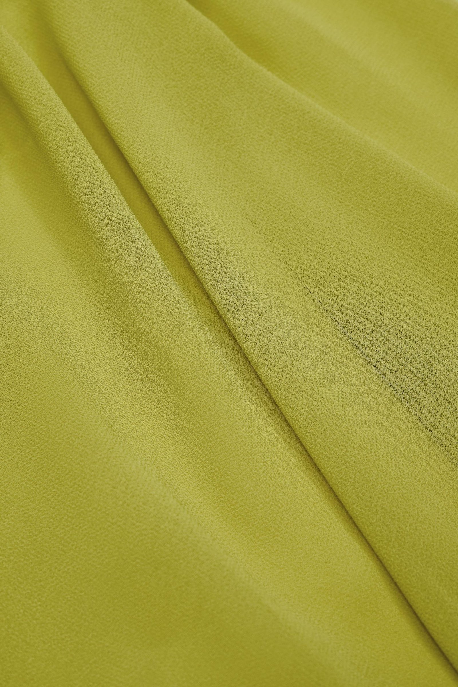 Cowl-Neck Backless Mini Dress in Olive Green - Image 5