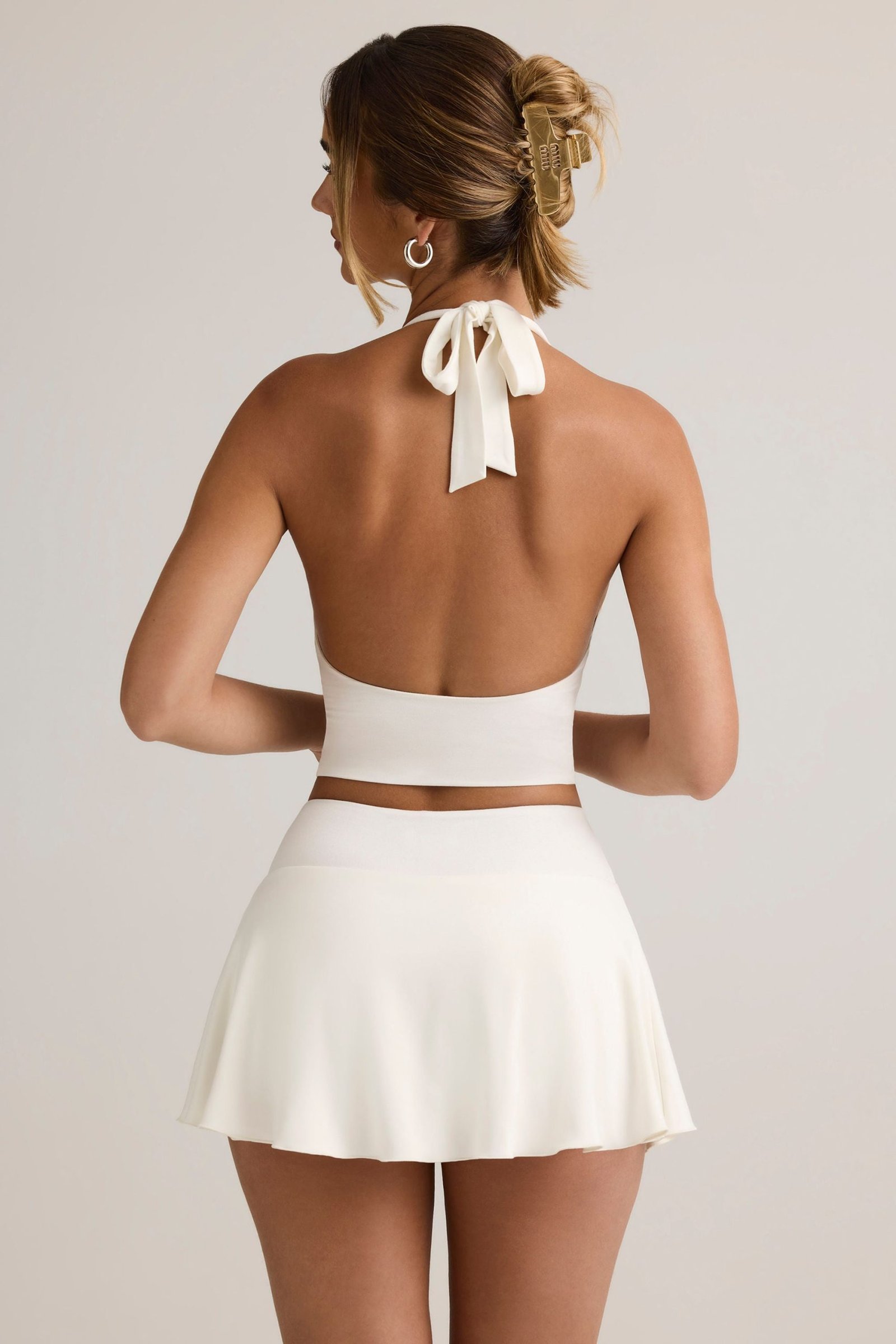Modal Halterneck Tank Top in White - Image 3