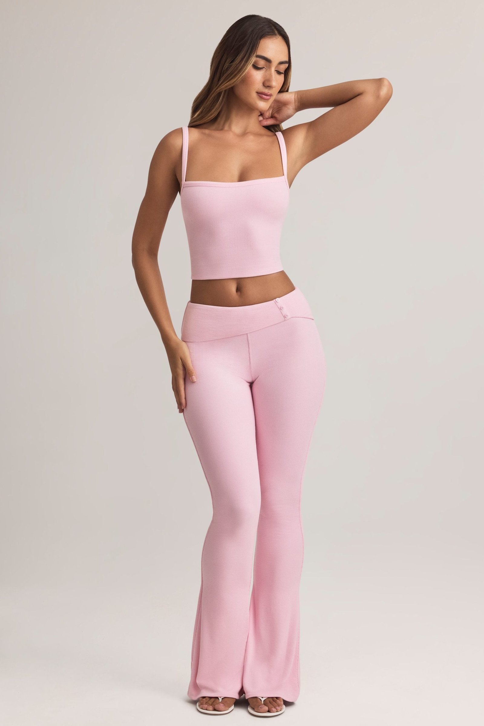 Modal Square-Neck Camisole Top in Pastel Pink - Image 6