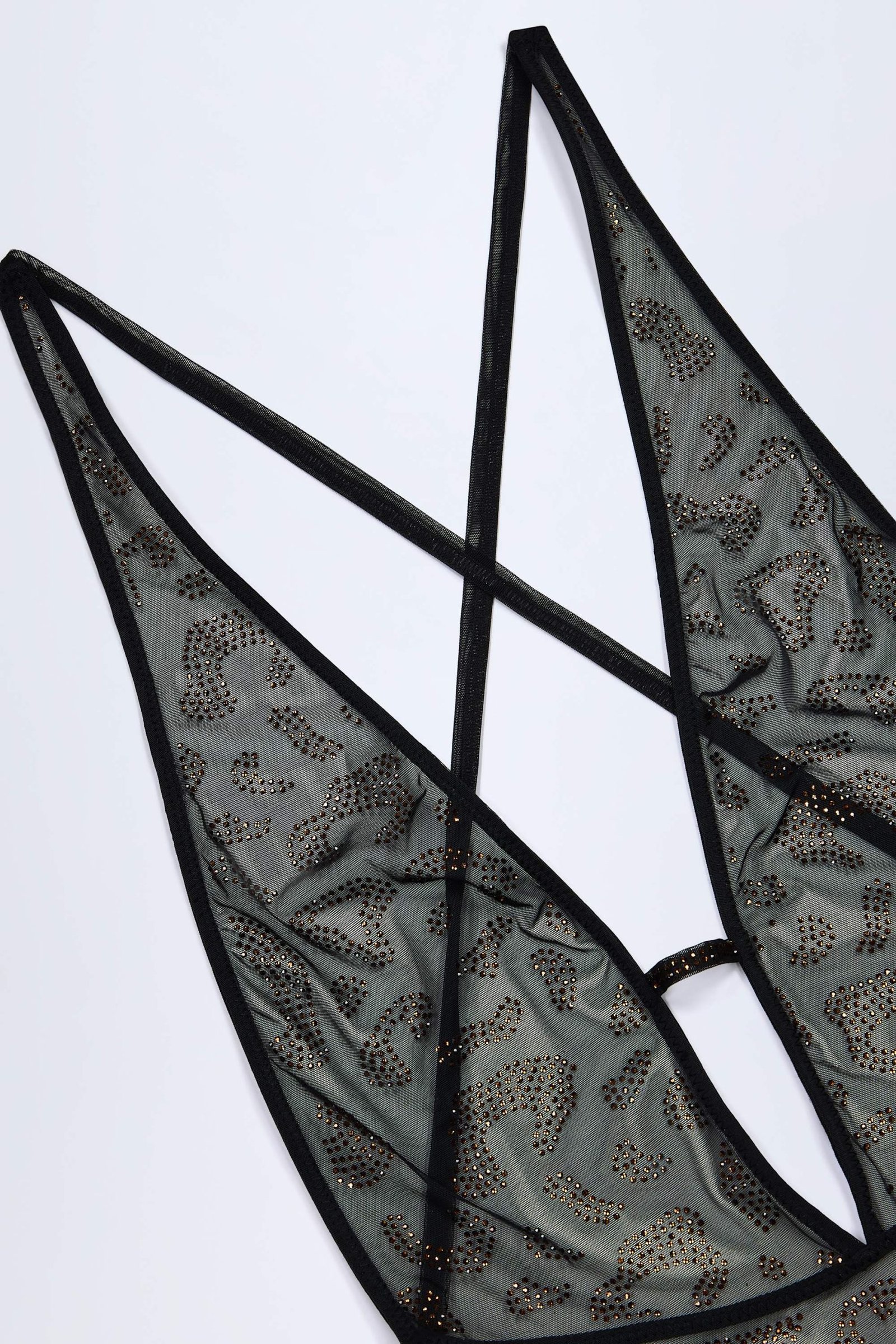 Embellished Backless Maxi Dress in Black - Image 6